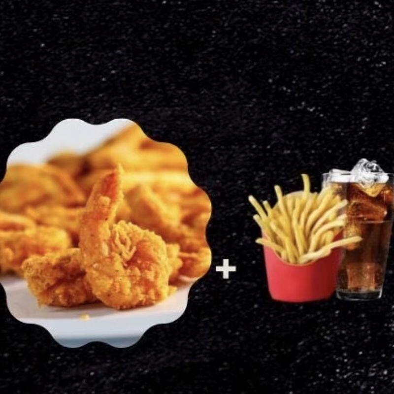 Fried Shrimp(10) w.Fries & Drink