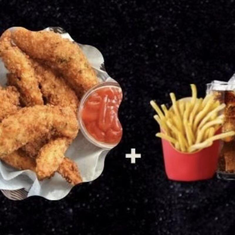 Chicken Tender(4) w.Fries & Drink